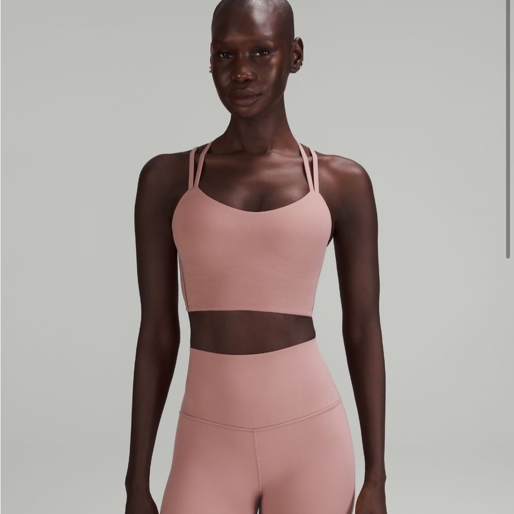 Size 4 Lululemon Like a Cloud Long Line Bra Twilight Rose